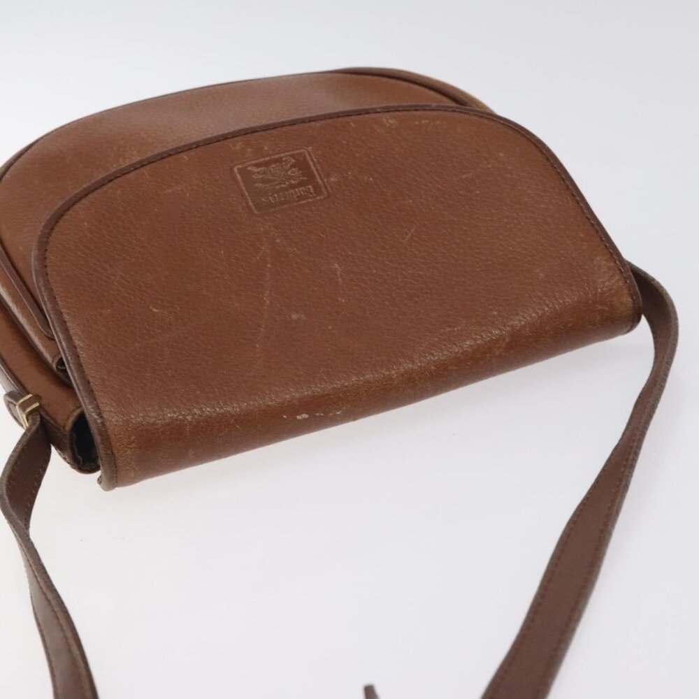 Authentic BURBERRY Shoulder Bag Leather Brown Gold - Picture 13 of 16